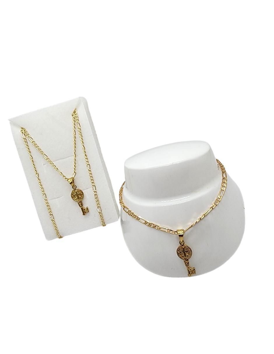 Collar y pulsera de llave Religioso San Benito 4