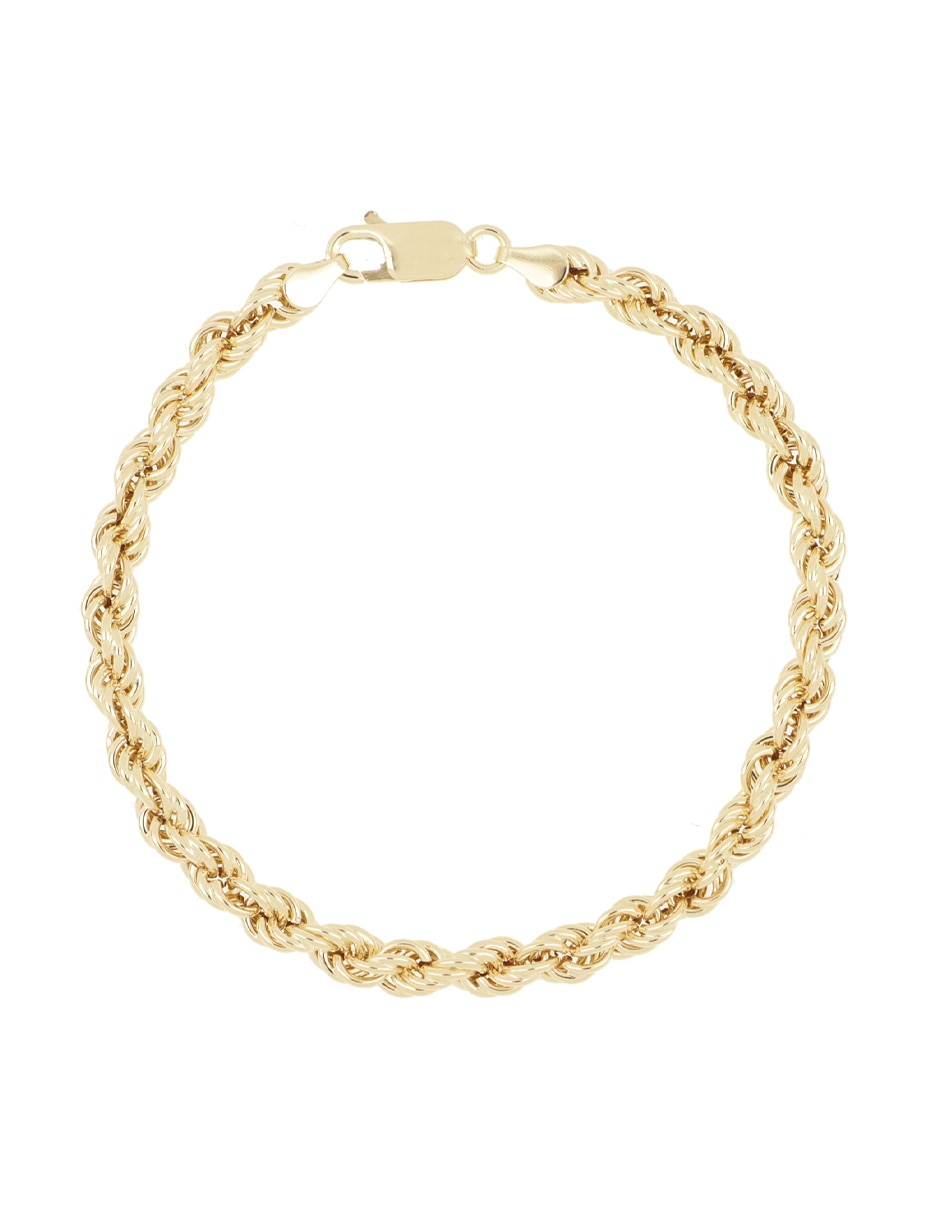 Pulsera de oro amarillo 14 k con acabado pulido