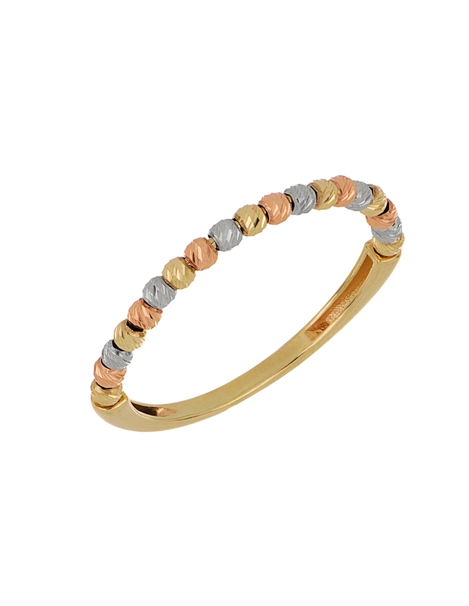 Anillo 14 k de oro florentino diamantado 3