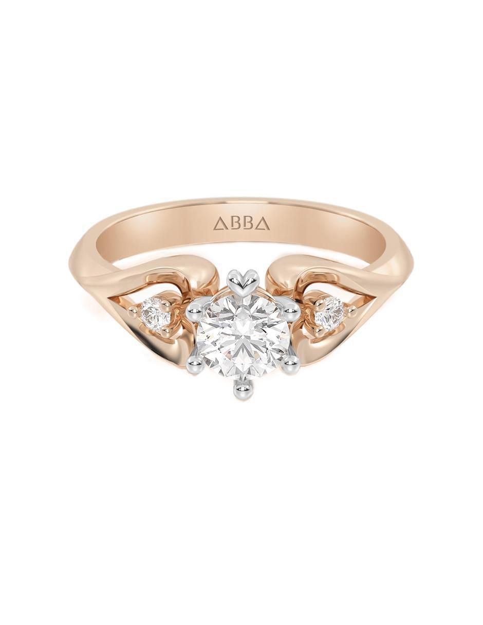 Anillo de compromiso de oro 10 K zirconia Anillo de compromiso de oro 10 K zirconia