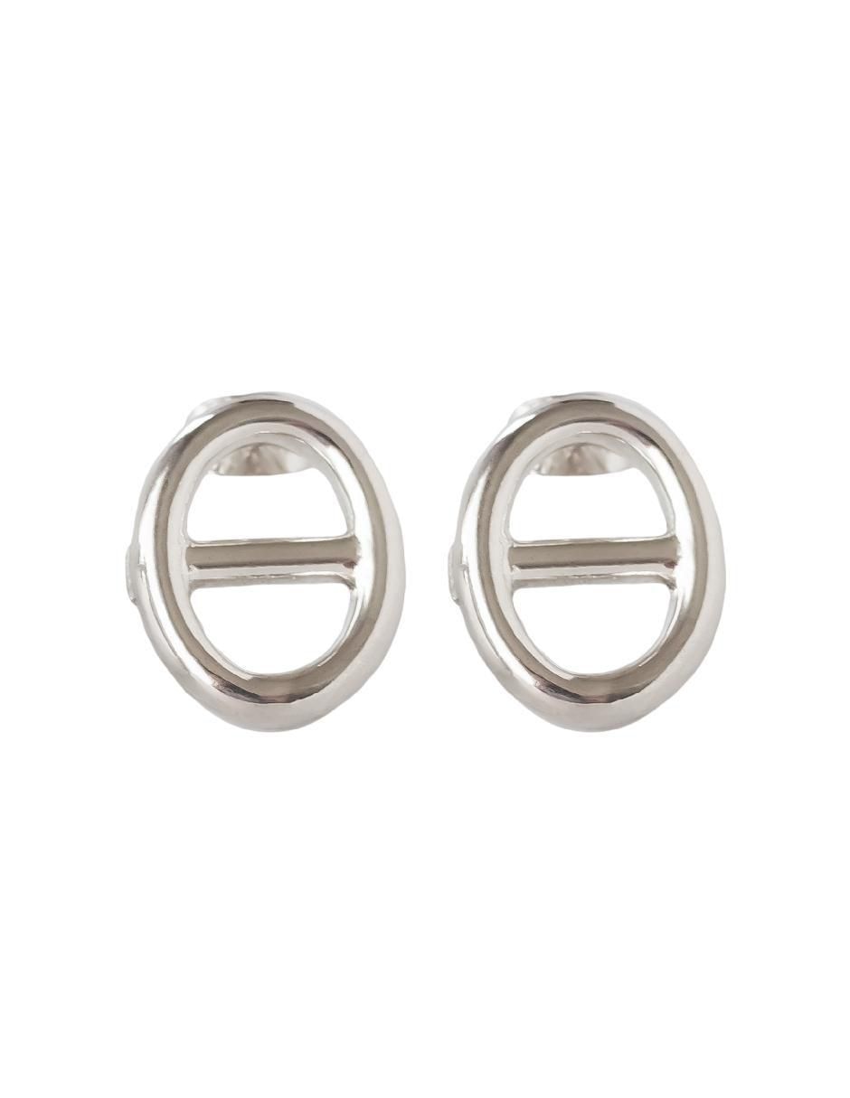 Aretes de aro circulares de plata P 925 con acabado brillante Aretes de aro circulares de plata P 925 con acabado brillante