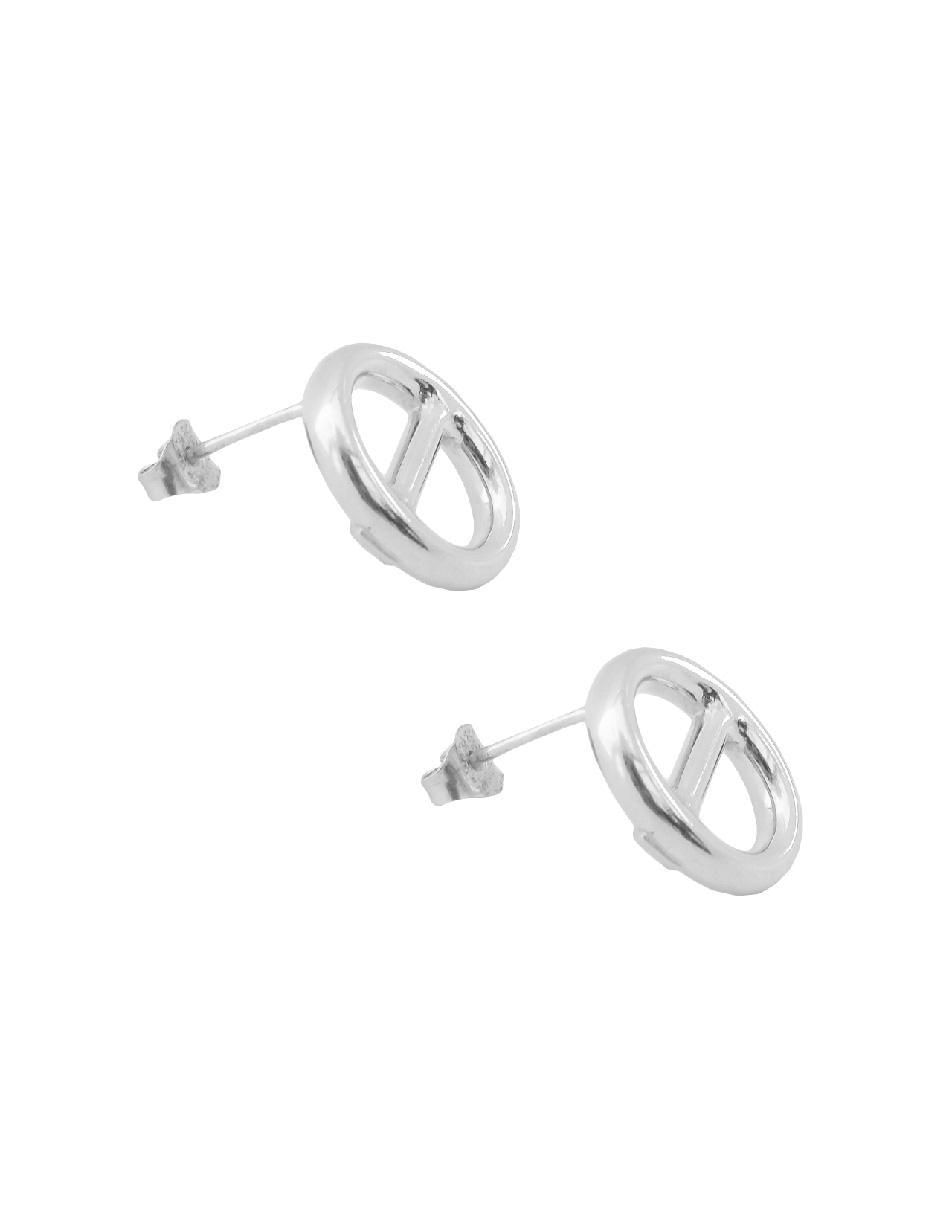 Aretes de aro circulares de plata P 925 con acabado brillante 3
