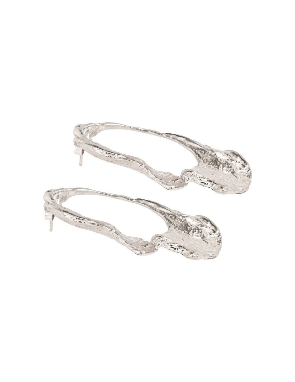 Aretes circulares Tesoros Del Océano de plata P 925 con acabado brillante 3