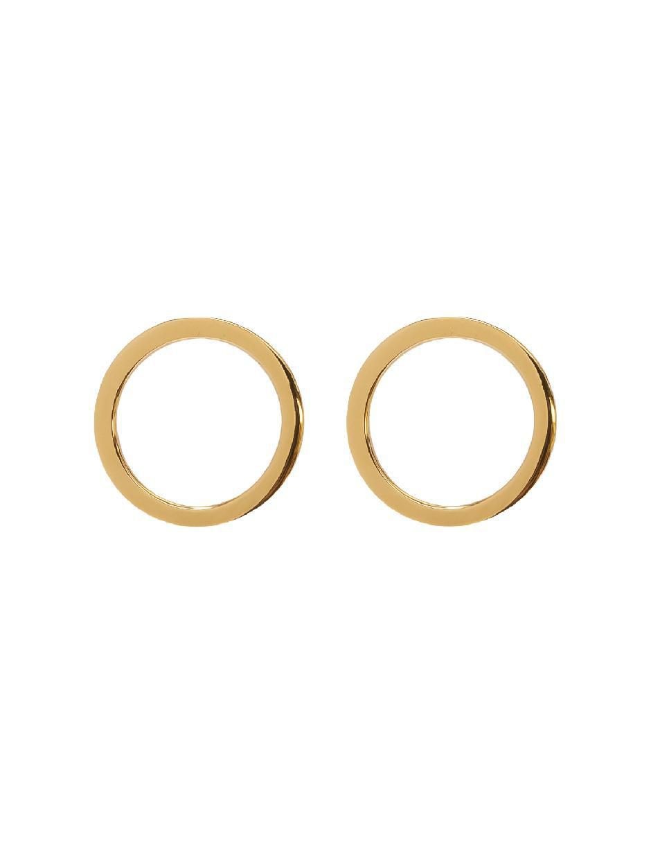 Aretes de aro circulares Somos Uno de plata P 925 con acabado baño de oro