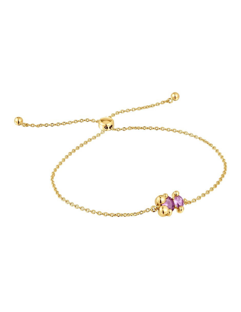 Pulsera de plata P 925 con acabado baño de oro 2