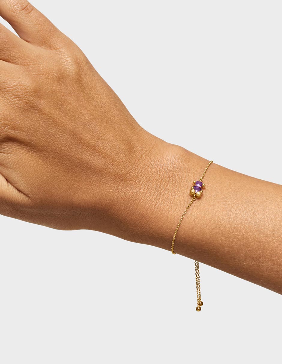 Pulsera de plata P 925 con acabado baño de oro 6