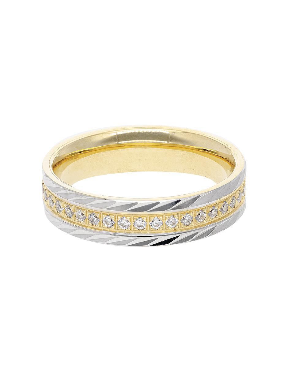 Argolla de oro 14 k zirconia