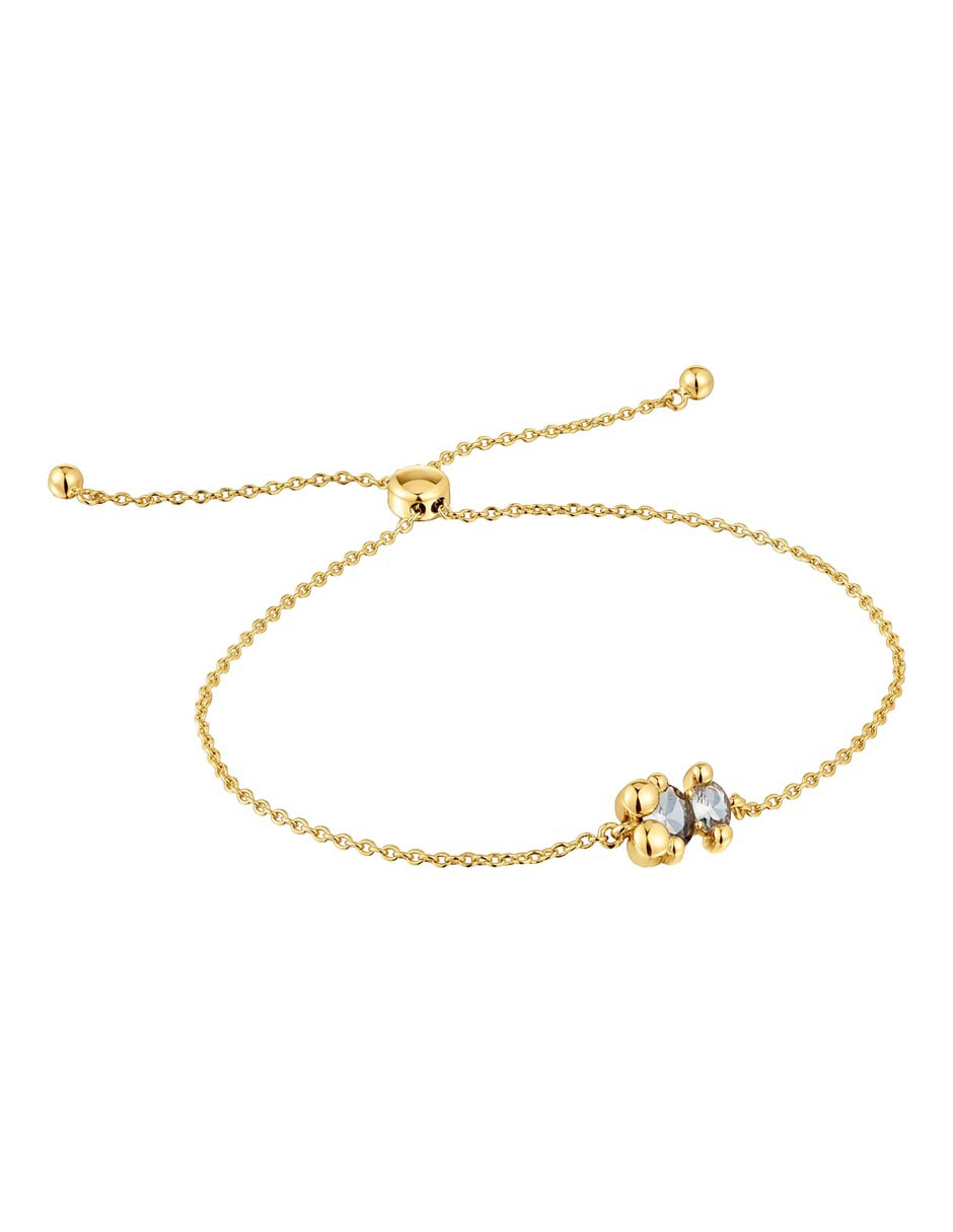 Pulsera de plata P 925 con acabado baño de oro 2