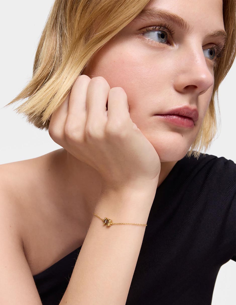 Pulsera de plata P 925 con acabado baño de oro 4