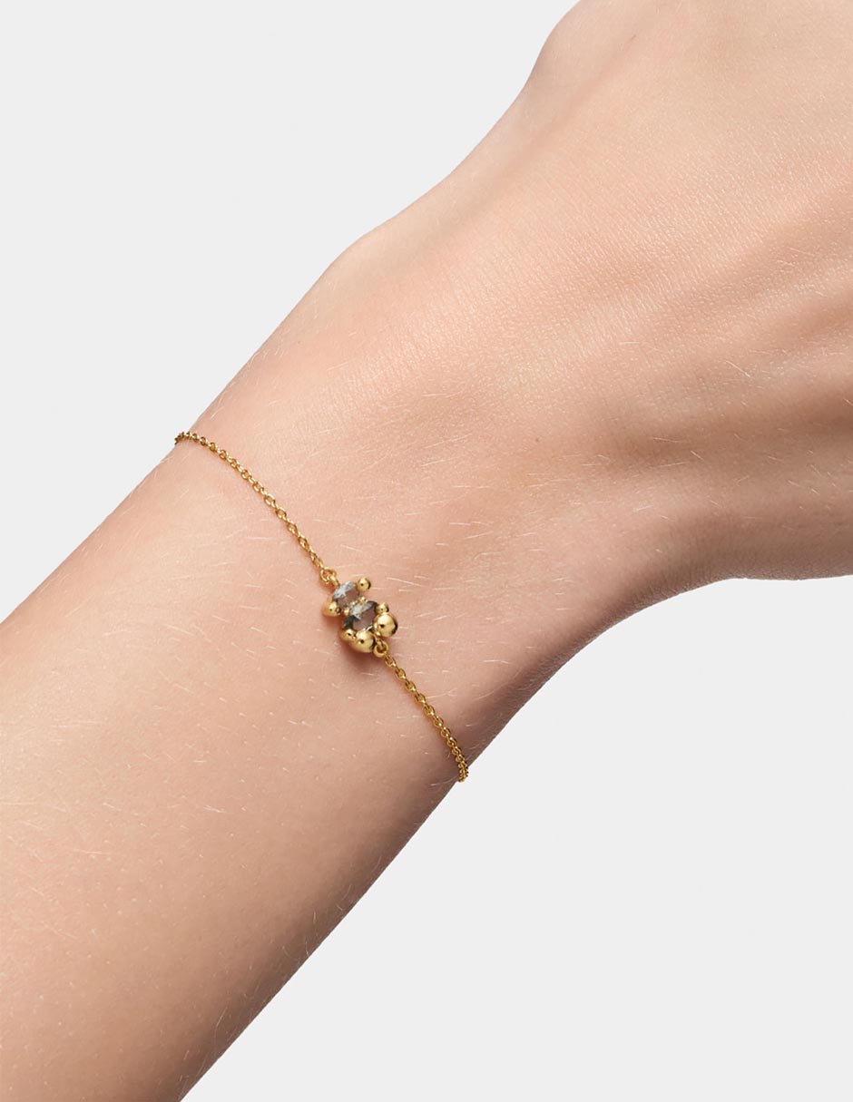 Pulsera de plata P 925 con acabado baño de oro 6