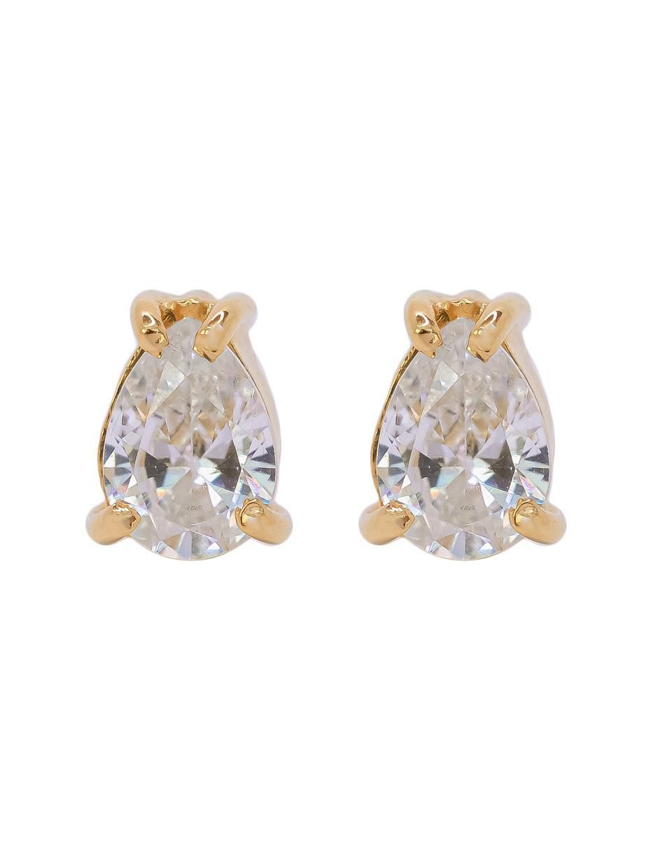 Aretes de pera Destellos De La Tierra de plata P 925 con acabado baño de oro cuarzo Aretes de pera Destellos De La Tierra de plata P 925 con acabado baño de oro cuarzo