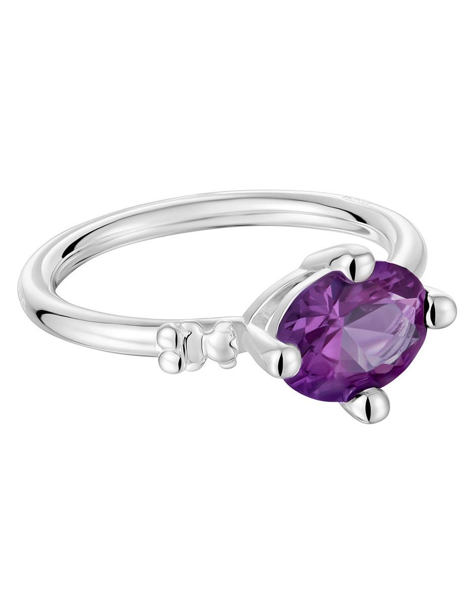 Anillo con gema Color Lab P 925 de plata zafiro brillante 1