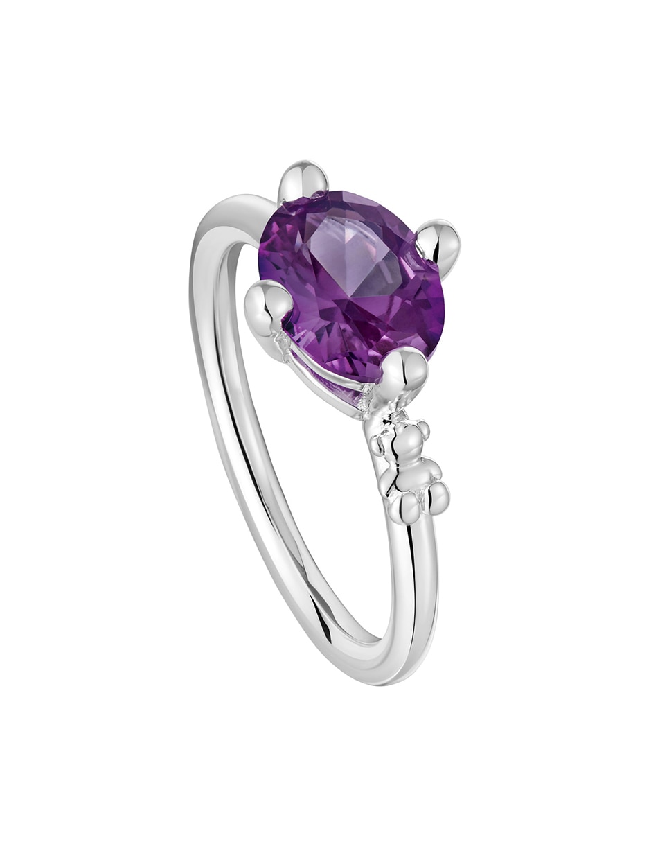 Anillo con gema Color Lab P 925 de plata zafiro brillante 2