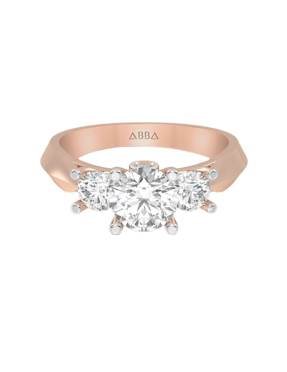 Anillo de compromiso de oro 14 K zirconia Anillo de compromiso de oro 14 K zirconia
