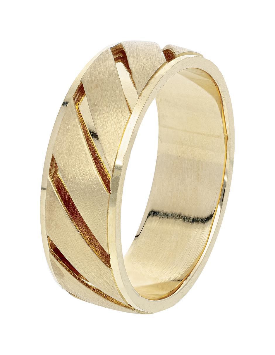 Argolla de oro amarillo 14 k 4