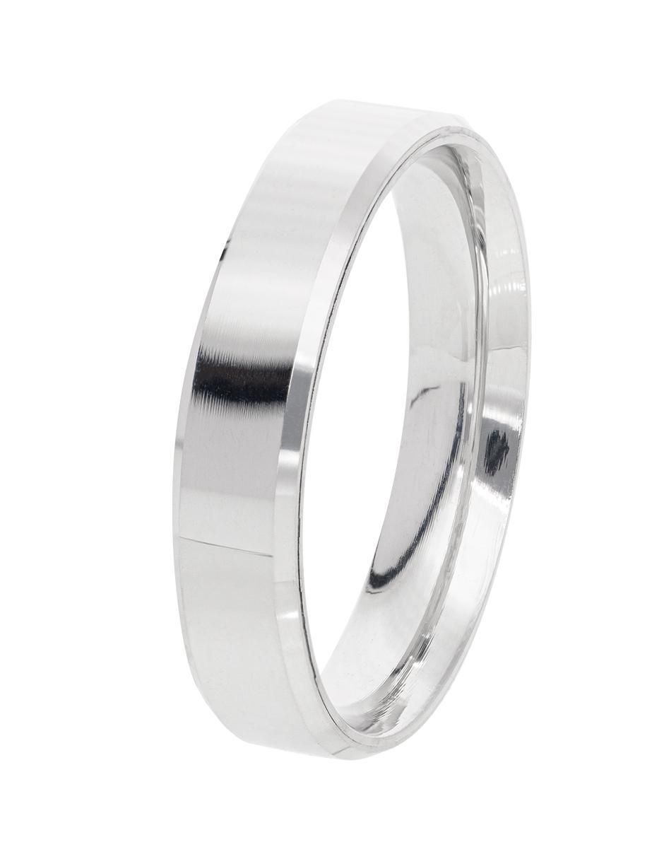 Argolla de oro blanco 14 k 2