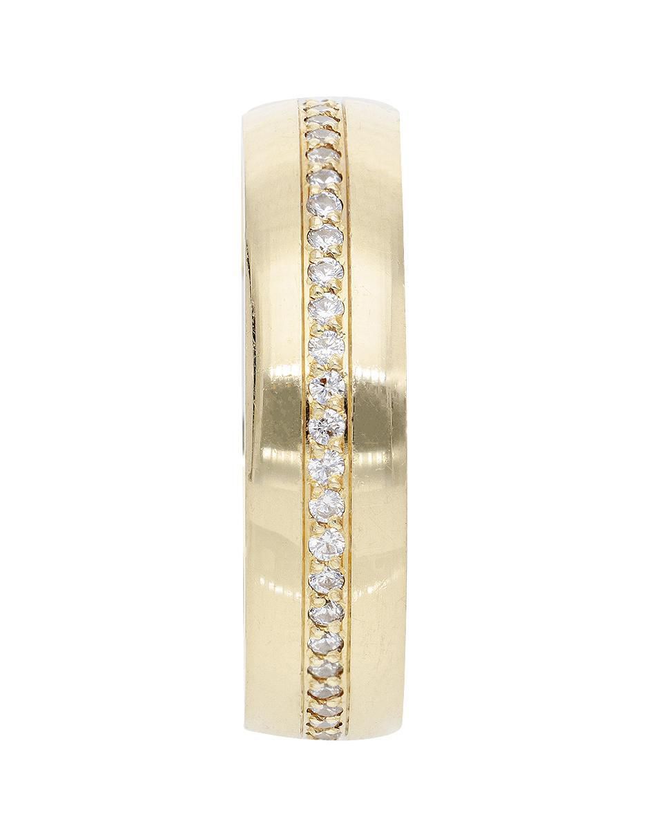 Argolla de oro amarillo 14 k Constelacion zirconia 3