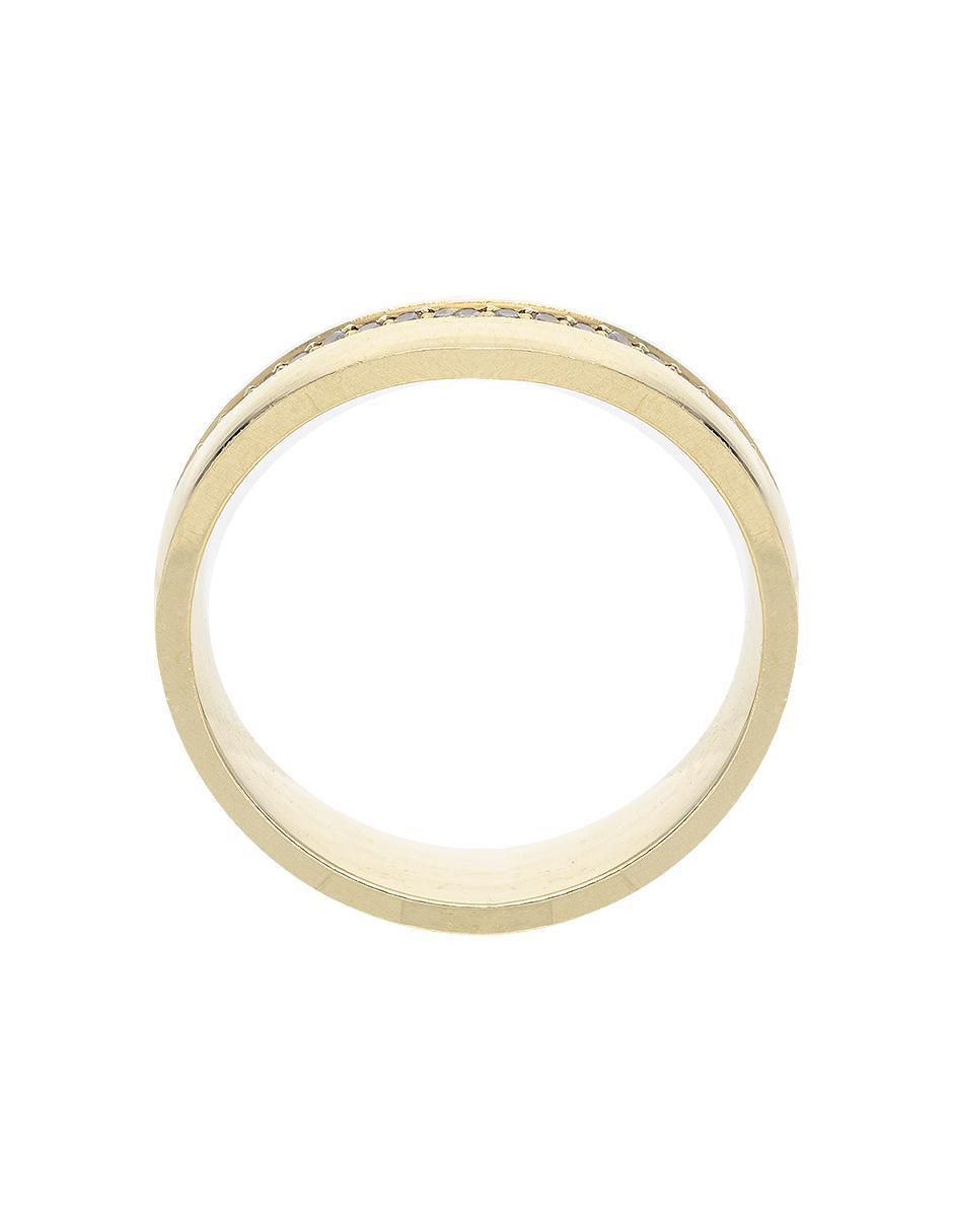 Argolla de oro amarillo 14 k Constelacion zirconia 4