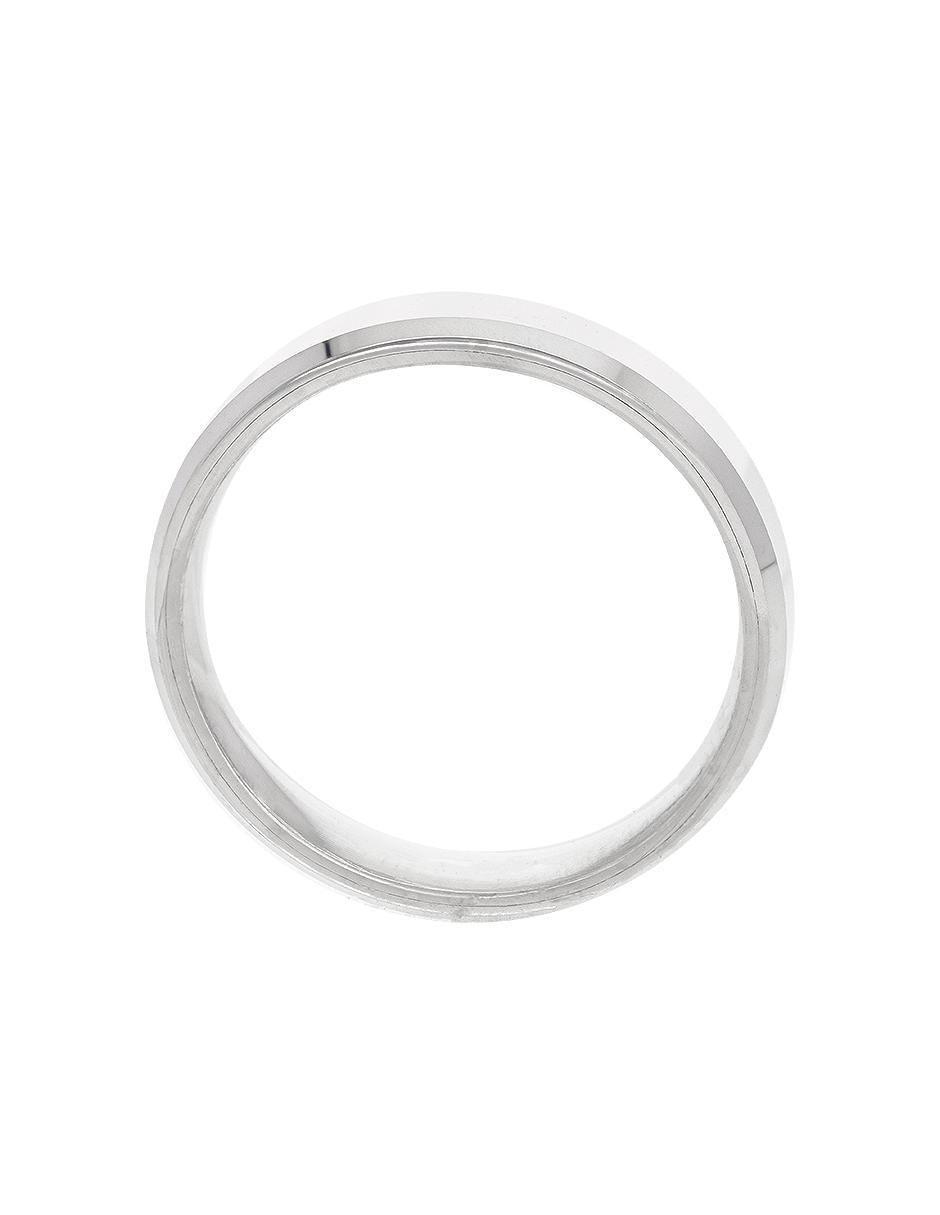Argolla de oro blanco 14 k 4