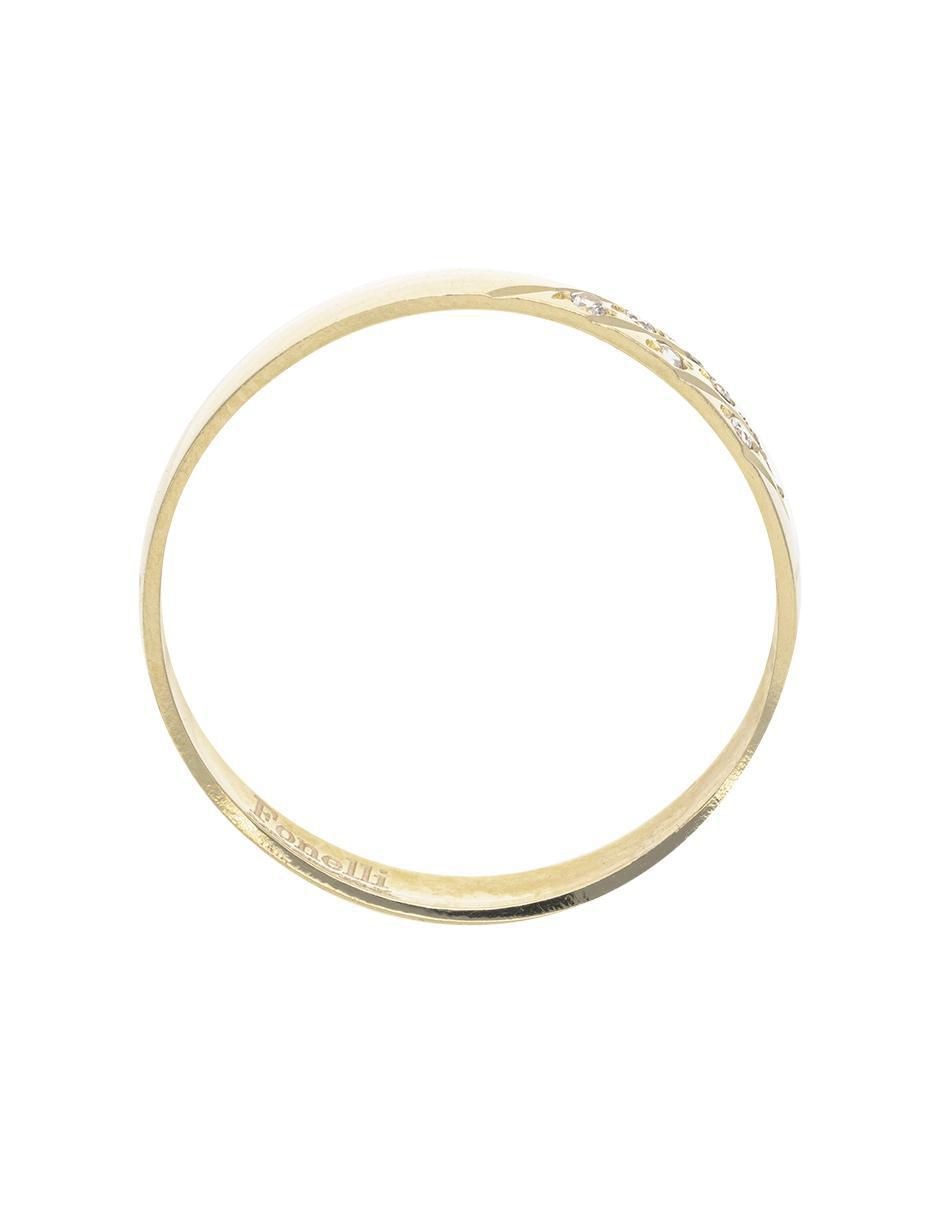 Argolla de oro amarillo 14 k My love zirconia 4