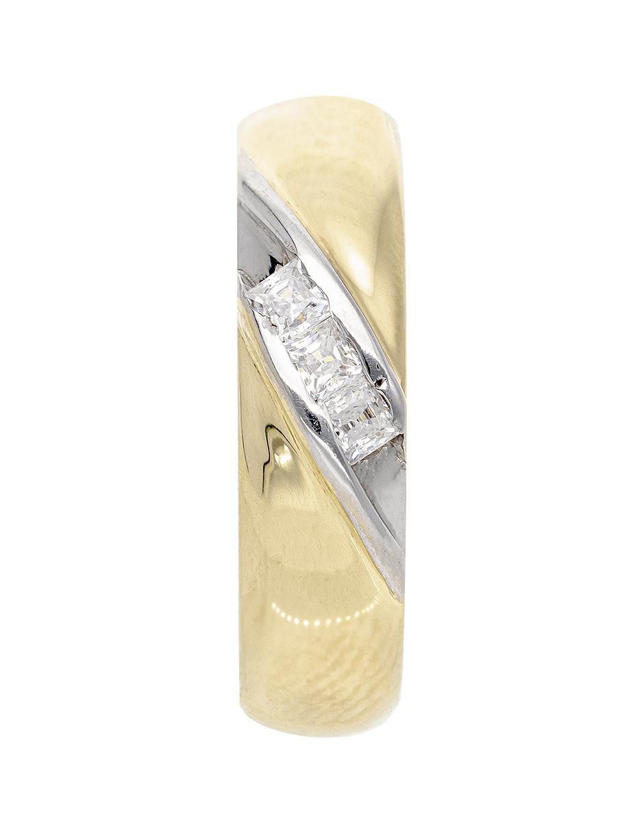 Argolla de oro 14 k zirconia 3