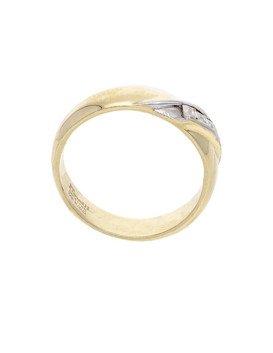 Argolla de oro 14 k zirconia 4
