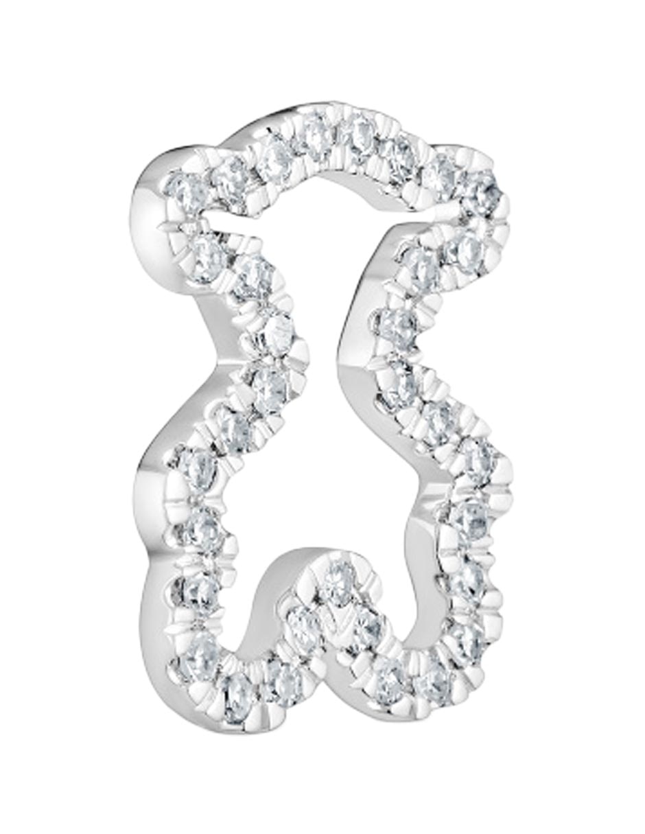 Dije de oso icon gems de oro blanco 18 K 6
