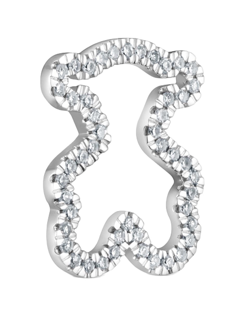 Dije de oso icon gems de oro blanco 18 K 2