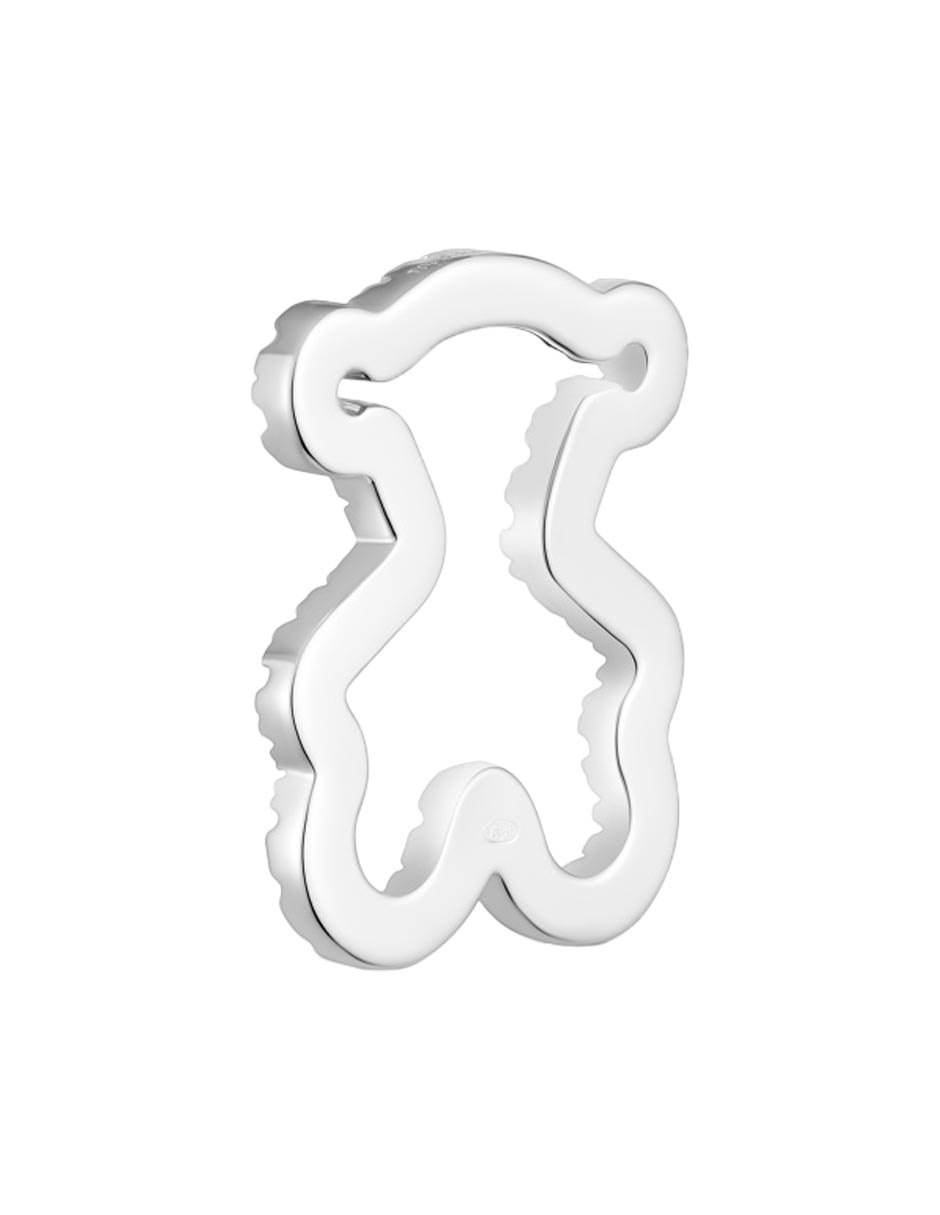 Dije de oso icon gems de oro blanco 18 K 3