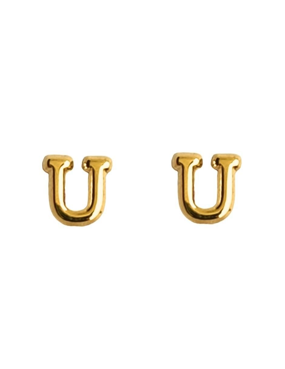 Broqueles de oro amarillo con acabado brillante