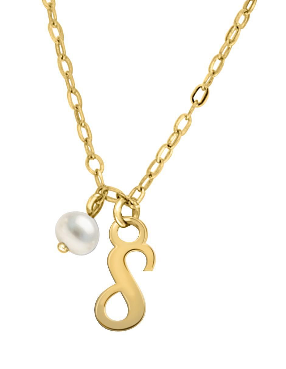 Colgante Y Dije de letras irma de oro amarillo 14 K