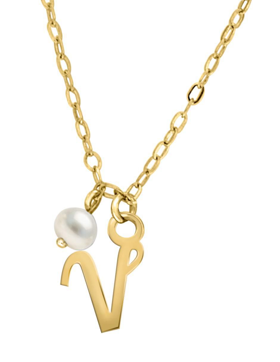Colgante Y Dije de letras irma de oro amarillo 14 K