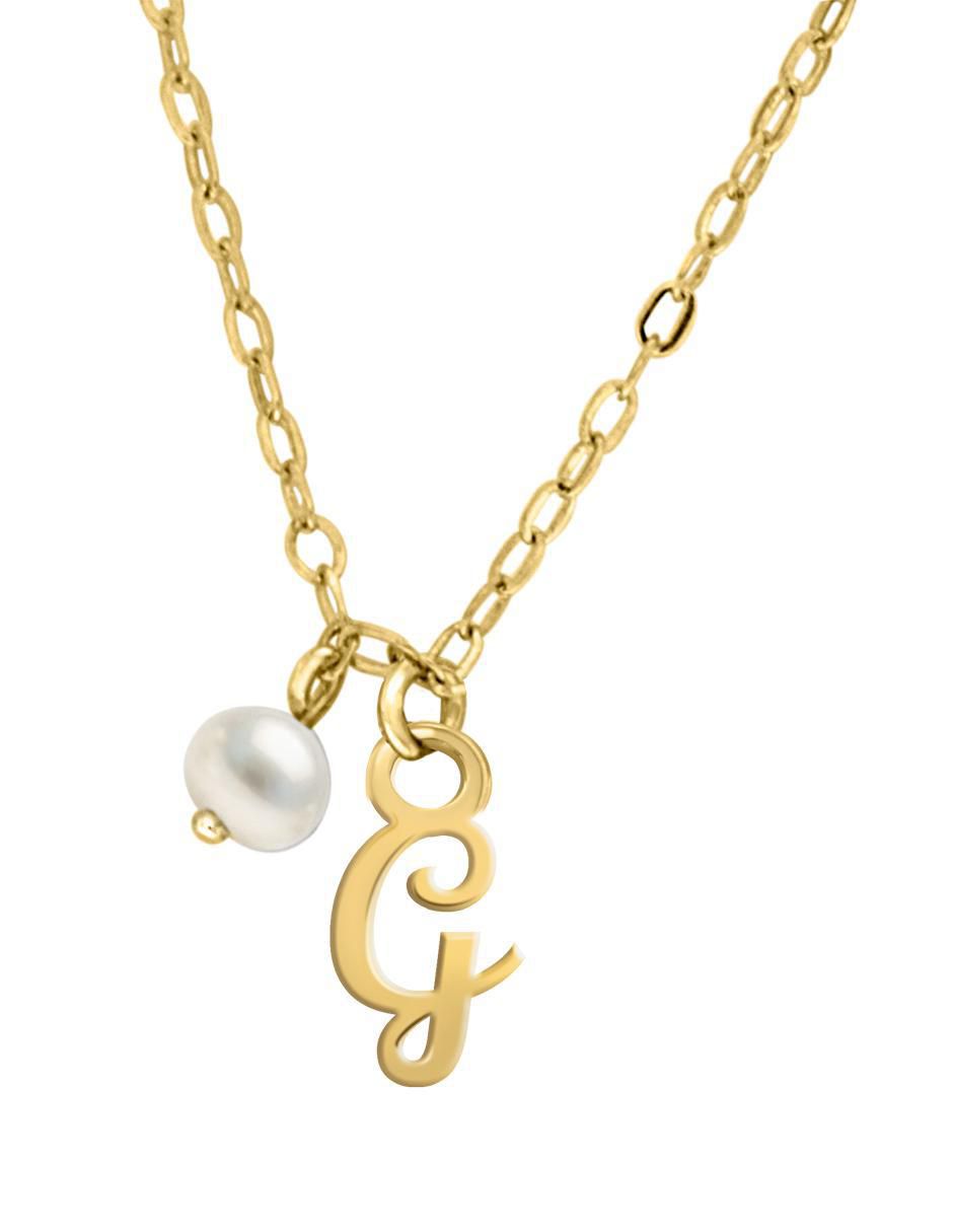 Colgante Y Dije de letras irma de oro amarillo 14 K
