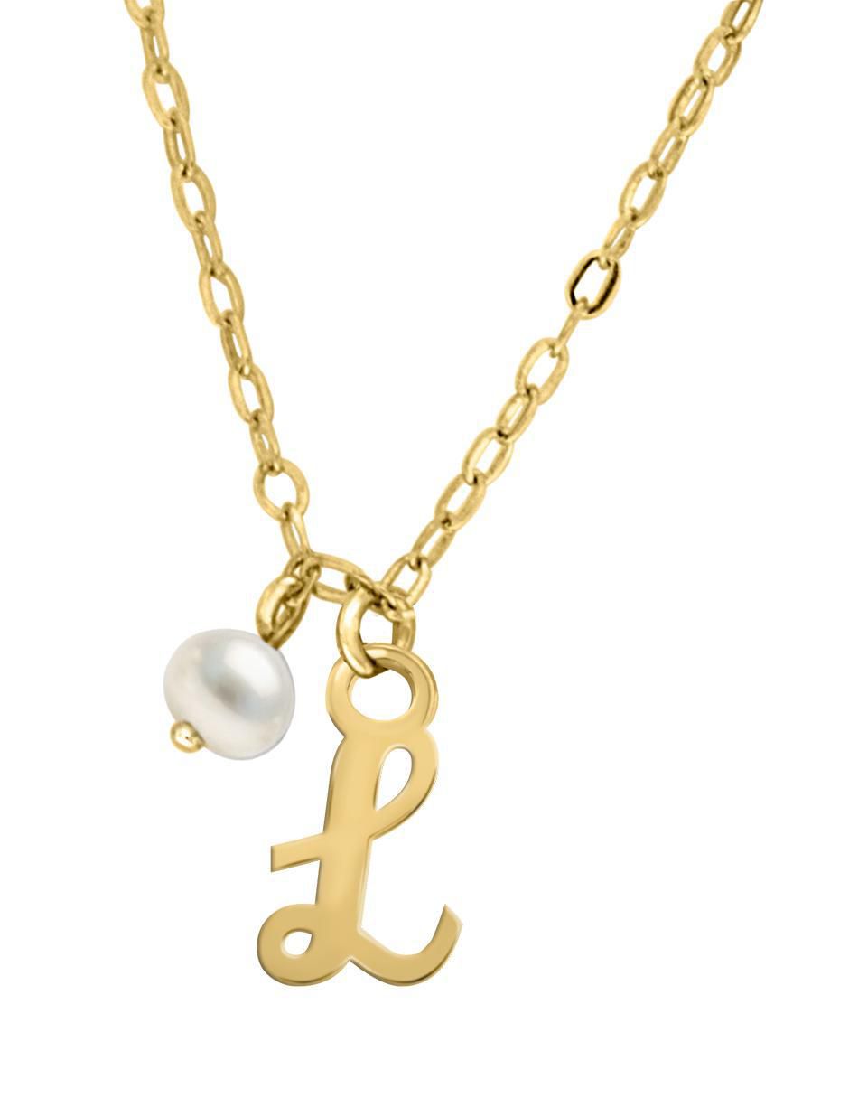 Colgante Y Dije de letras irma de oro amarillo 14 K