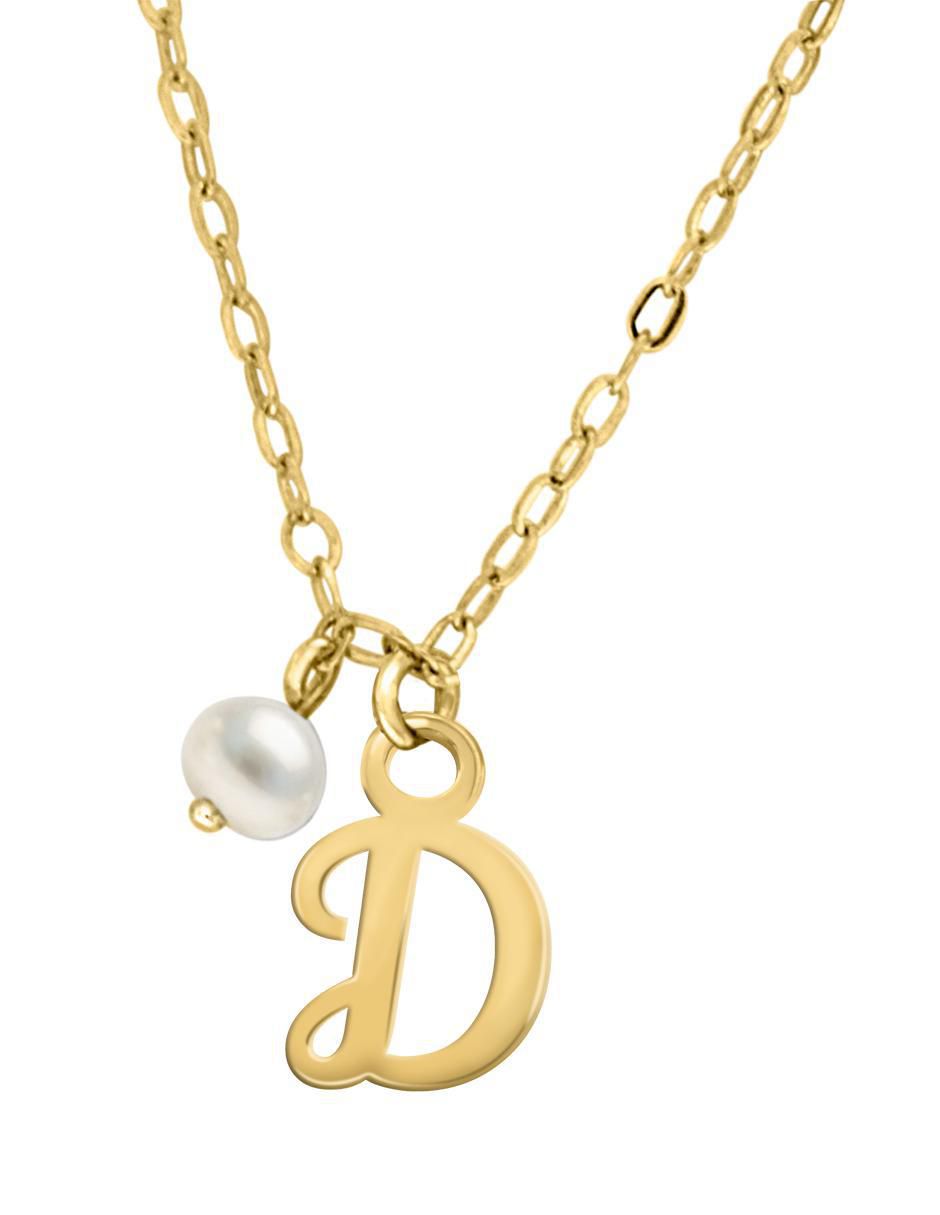 Colgante Y Dije de letras irma de oro amarillo 14 K