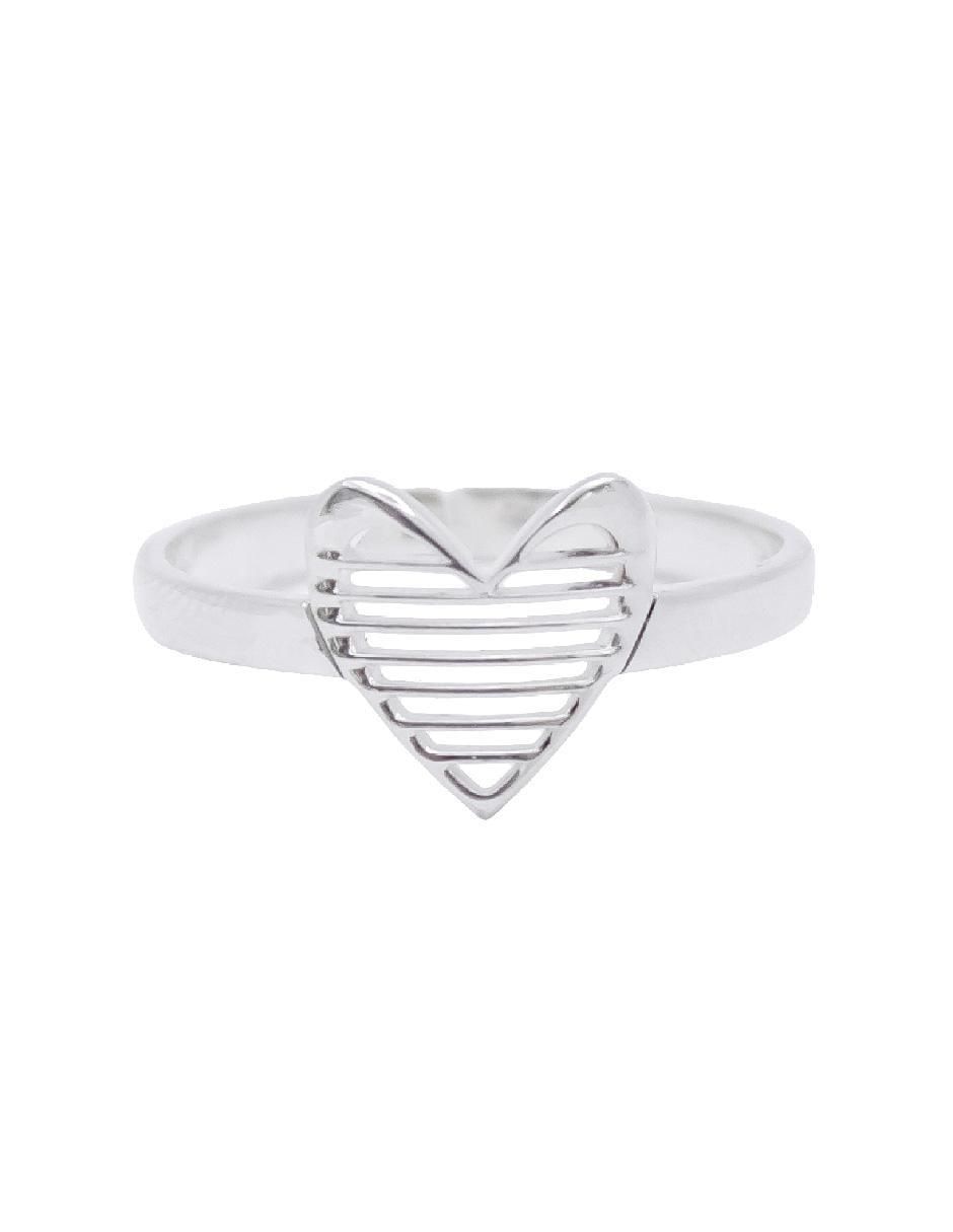 Anillo de corazón P 925 de plata pulido 2