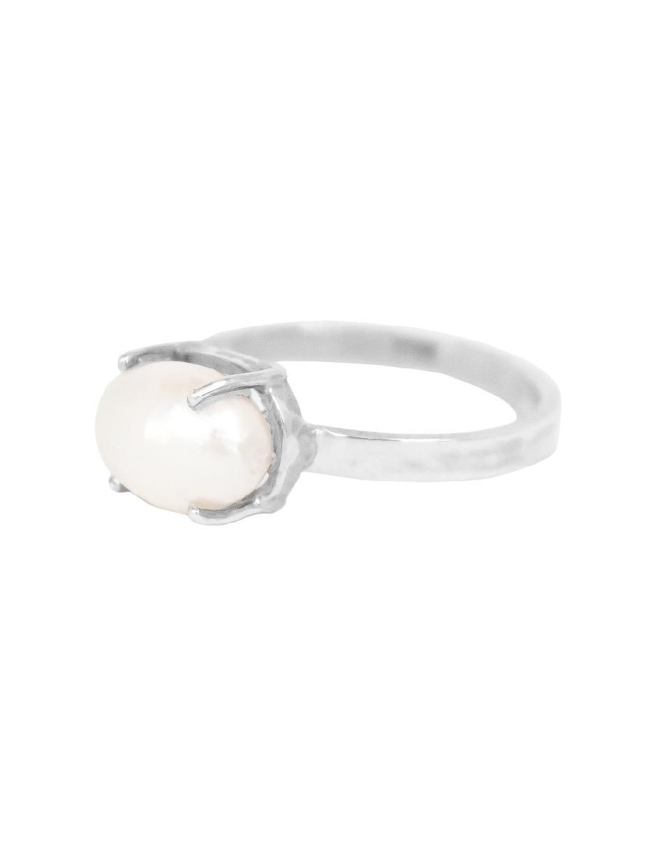 Anillo con gema ovalado Tesoros del Océano P 925 de plata perla pavé 2