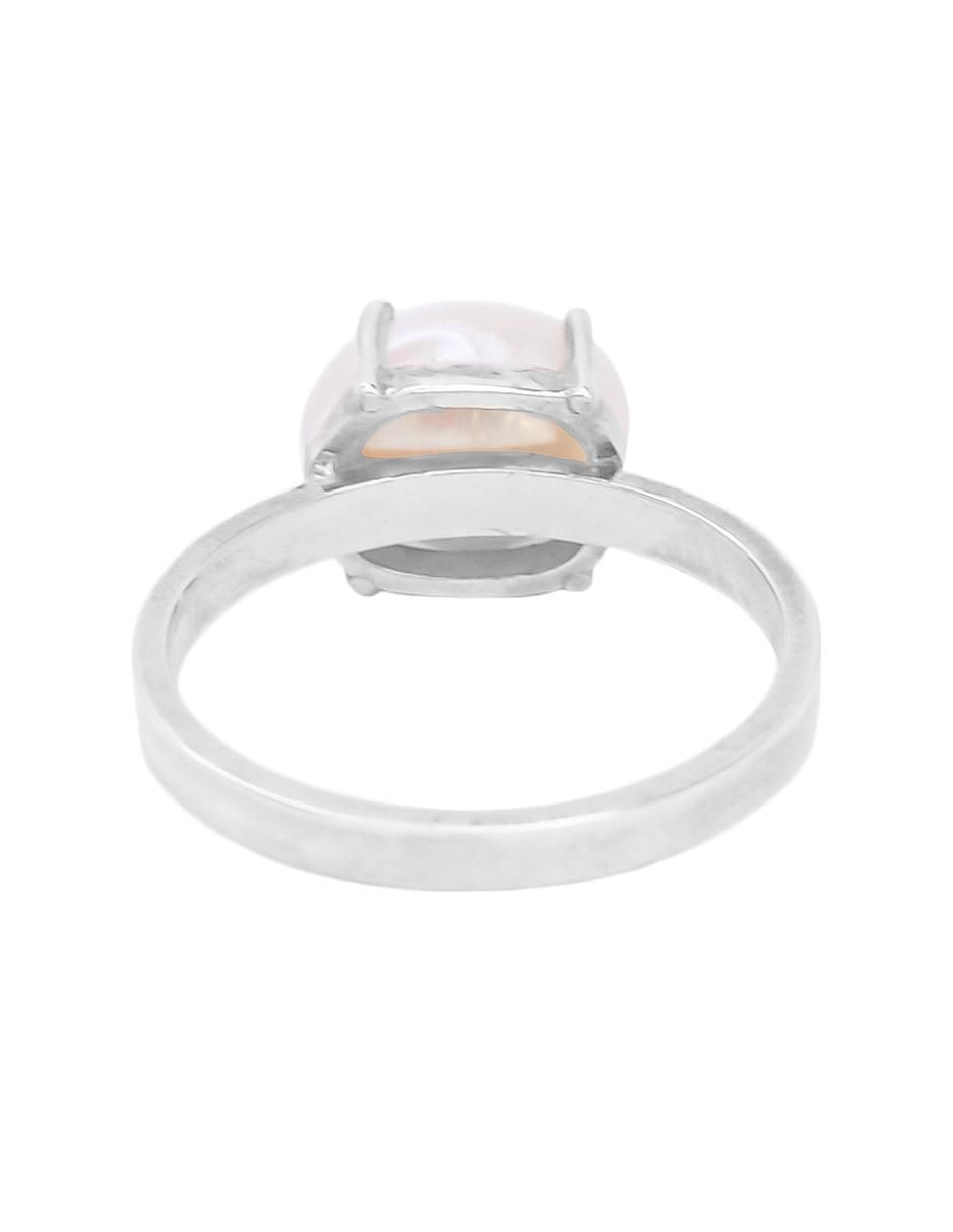 Anillo con gema ovalado Tesoros del Océano P 925 de plata perla pavé 4