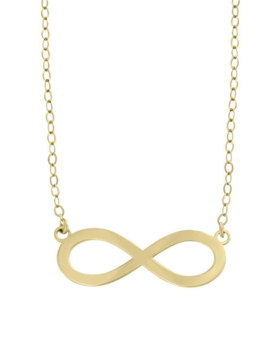 Colgante Y Dije de infinito inari de oro amarillo 14 K