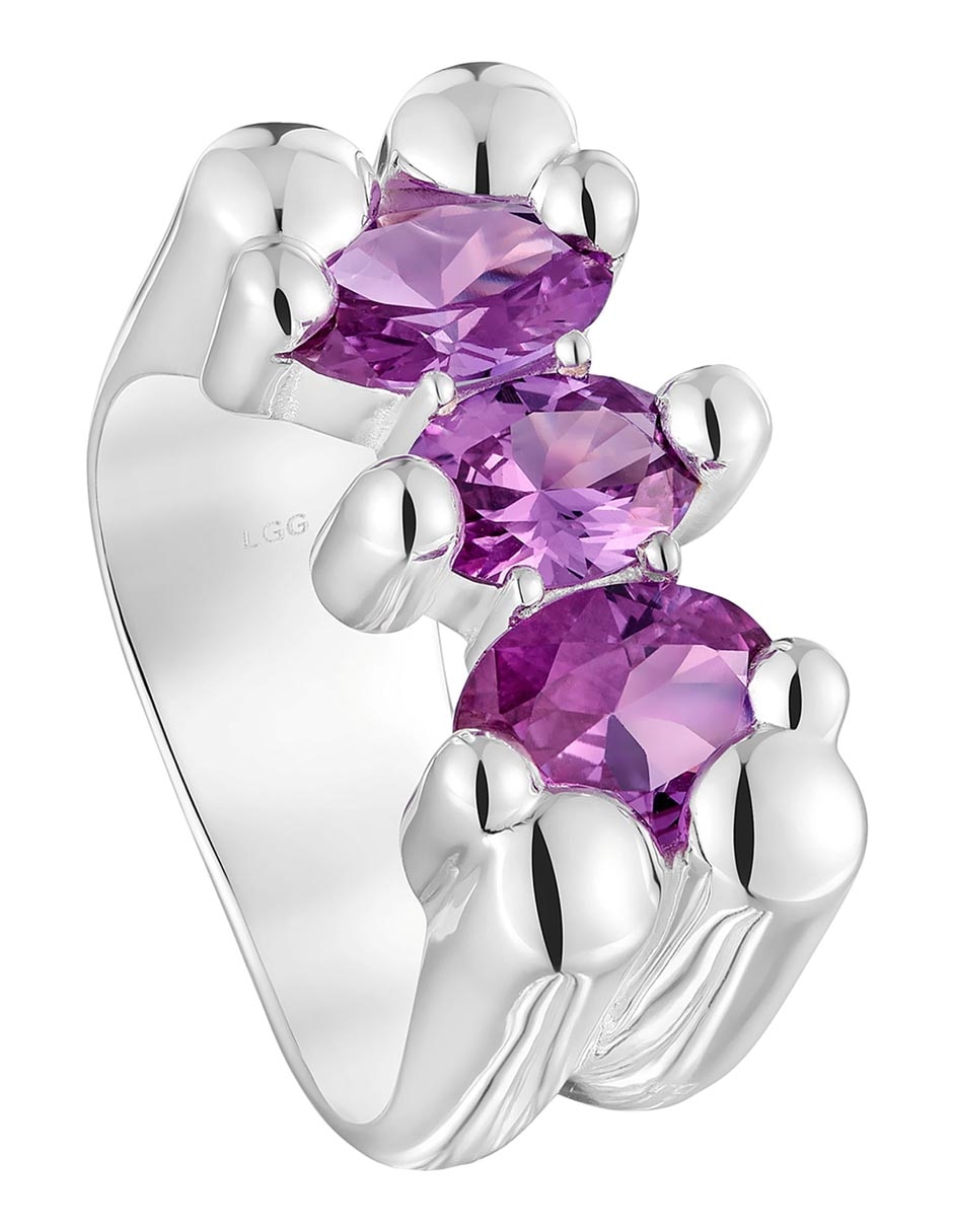 Anillo de oso Color Bear P 925 de plata zafiro brillante 2