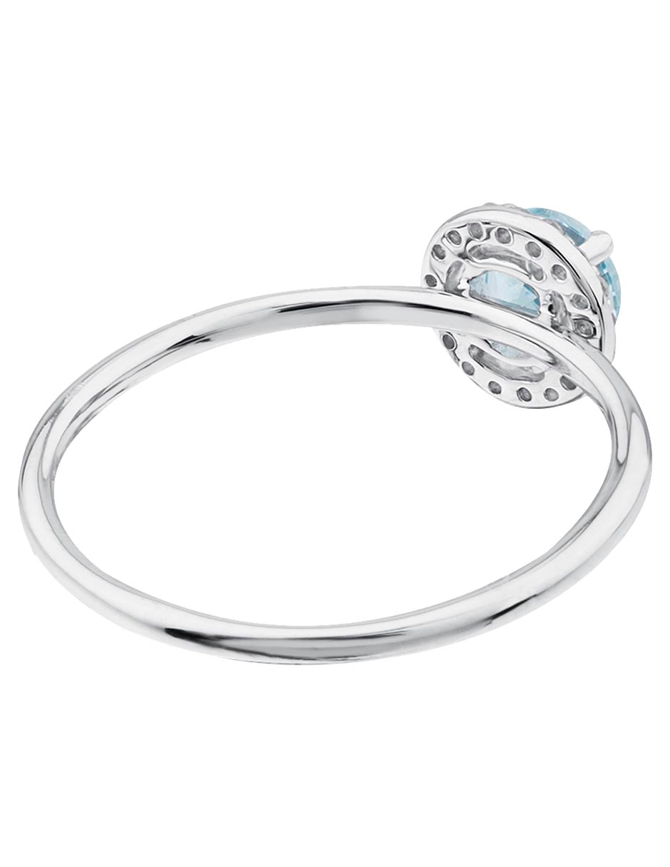 Anillo con gema Color Kings 18 k de oro blanco diamante brillante 3