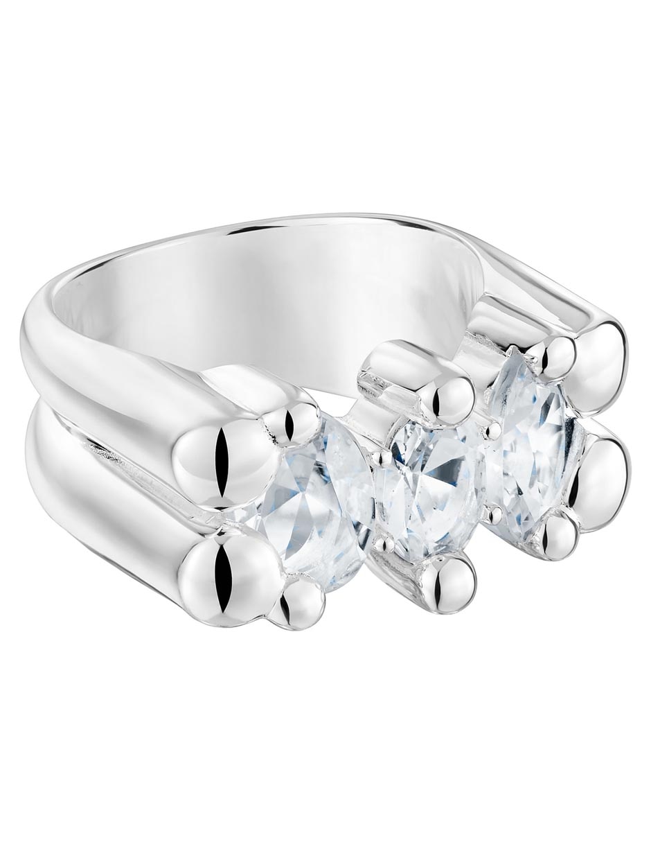 Anillo Color Bear P 925 de plata cuarzo brillante