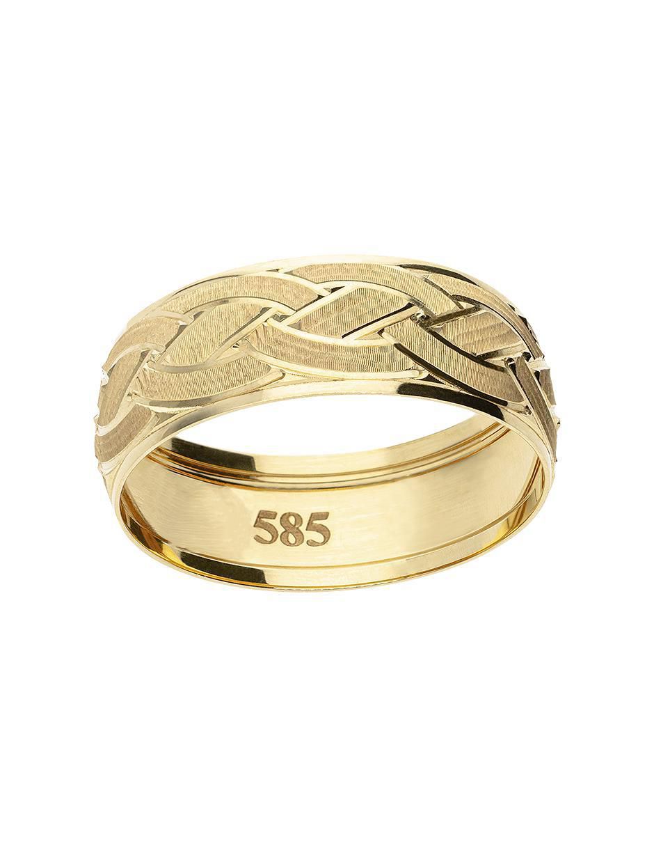 Argolla de oro amarillo 14 k 2