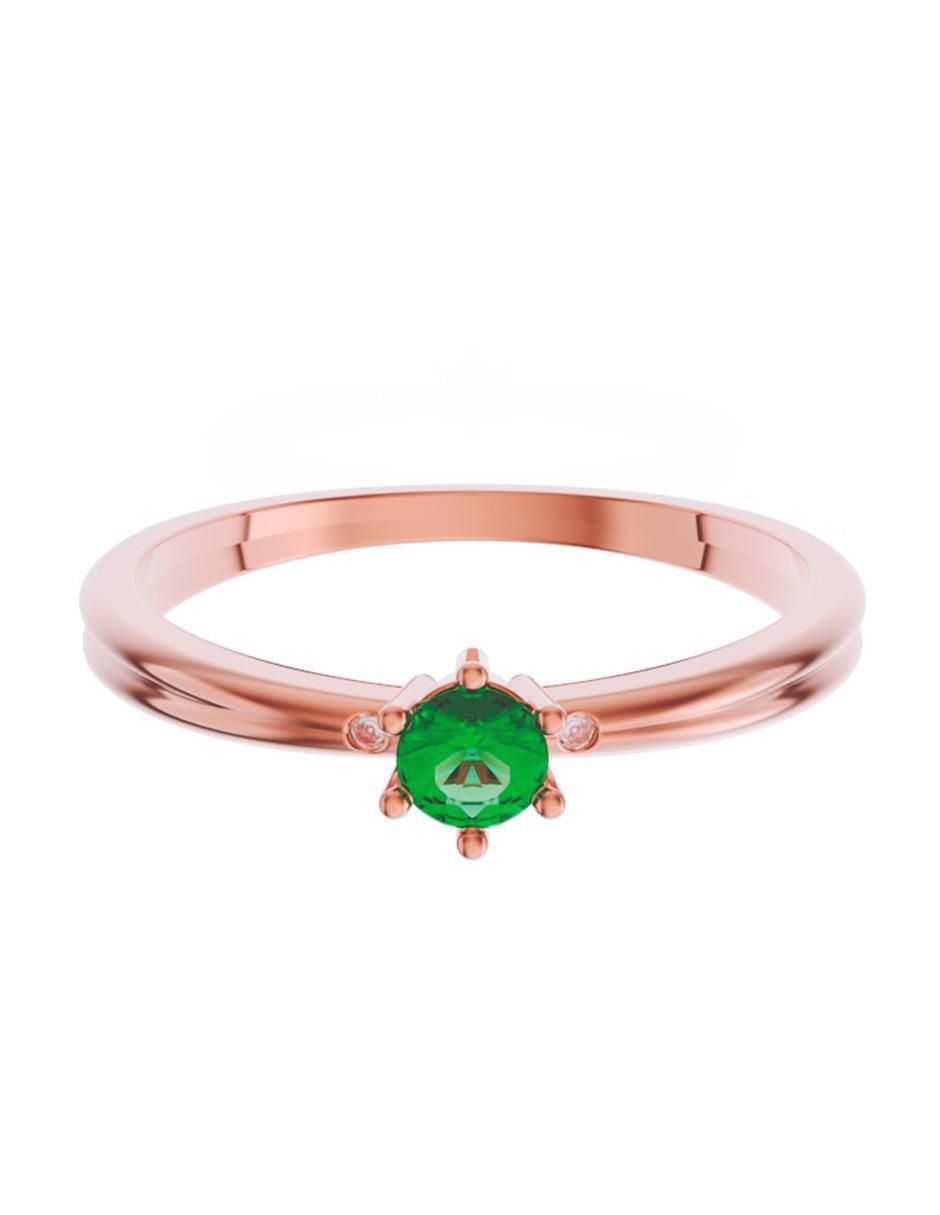 Anillo de compromiso de oro 10 k zirconia 1