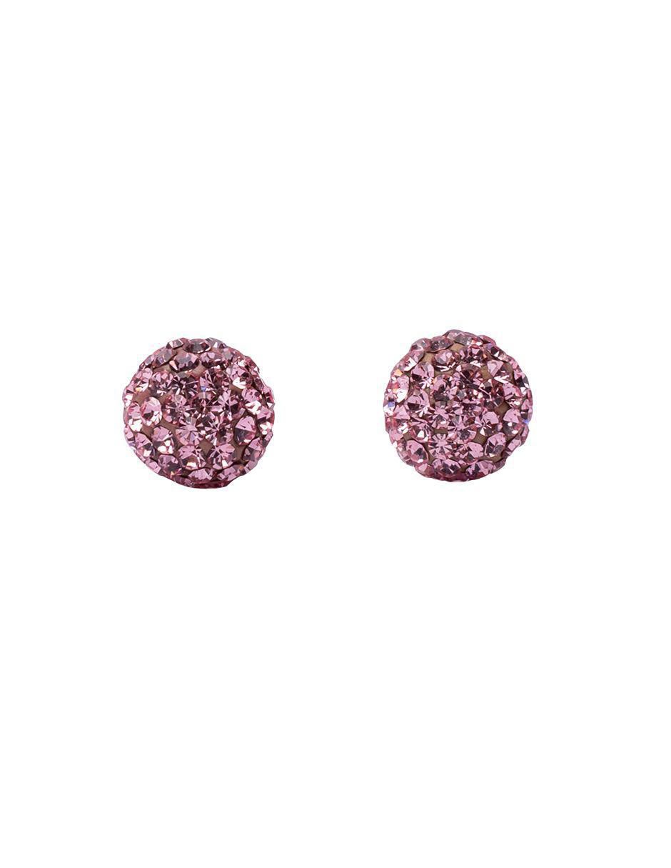 Broqueles de esfera de oro con acabado brillante zirconia