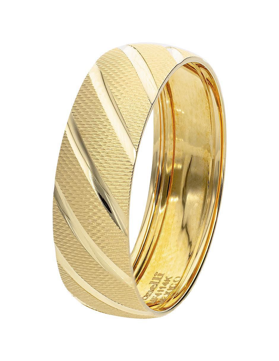 Argolla de oro amarillo 14 K 2