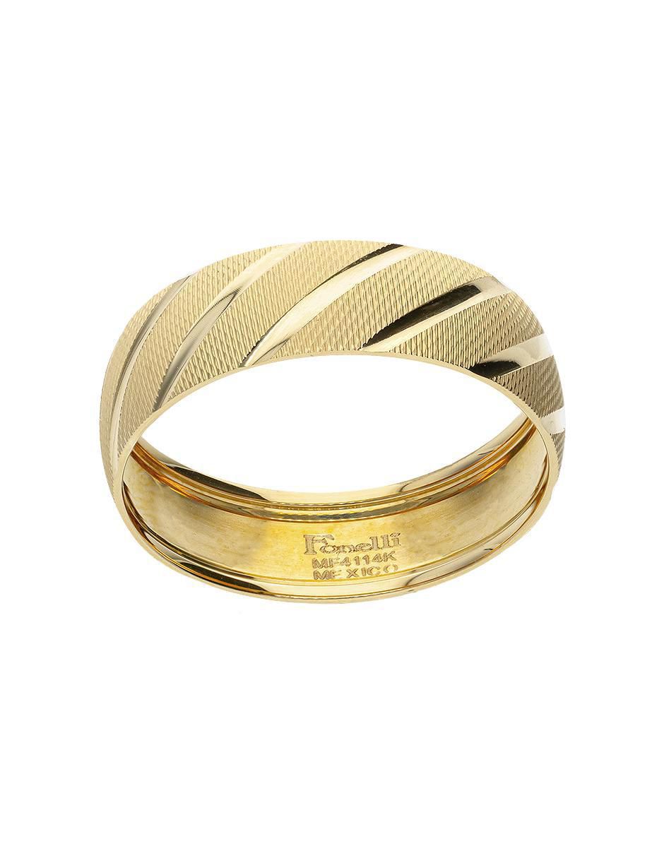 Argolla de oro amarillo 14 K 3