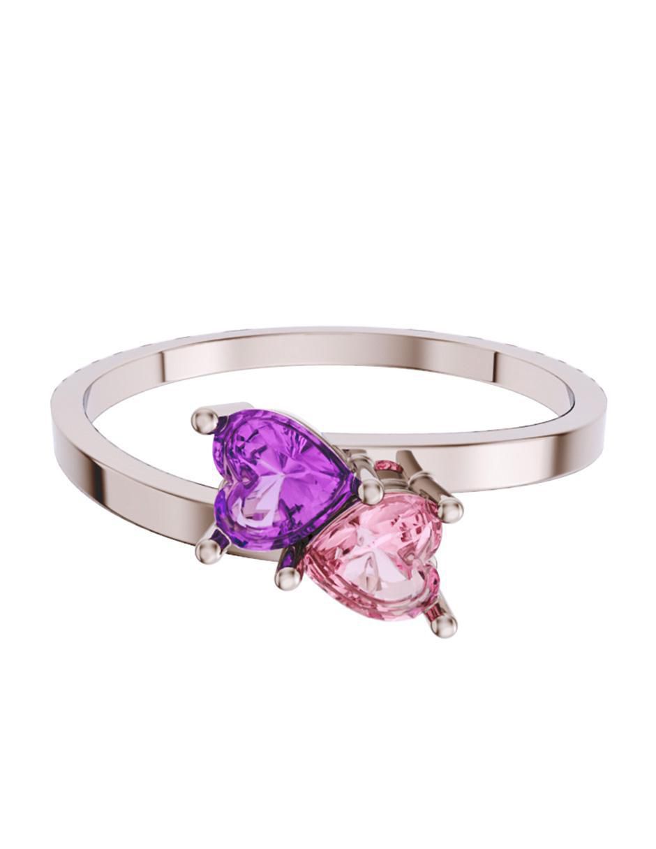 Anillo de compromiso de oro 10 k Amore Mio zirconia