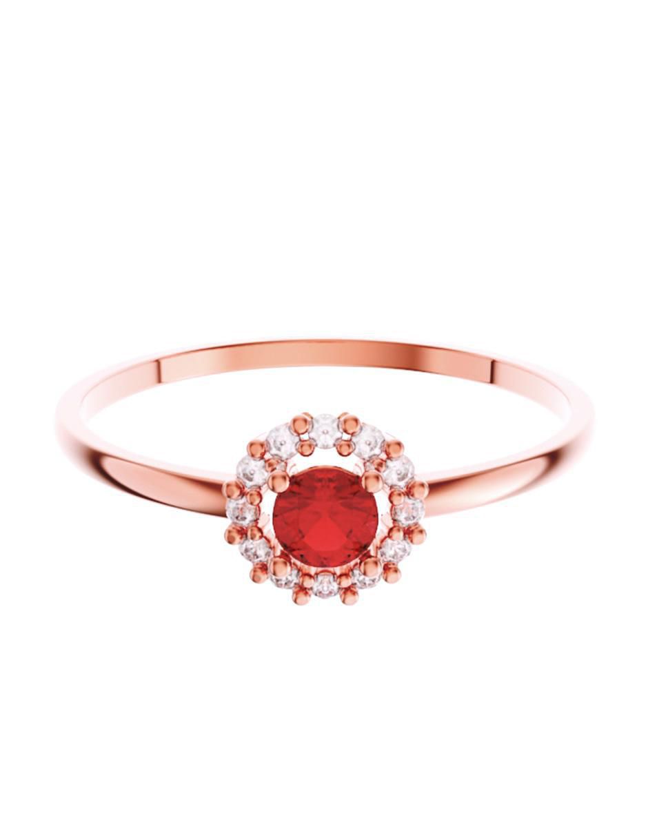 Anillo de compromiso de oro 10 k zirconia 1