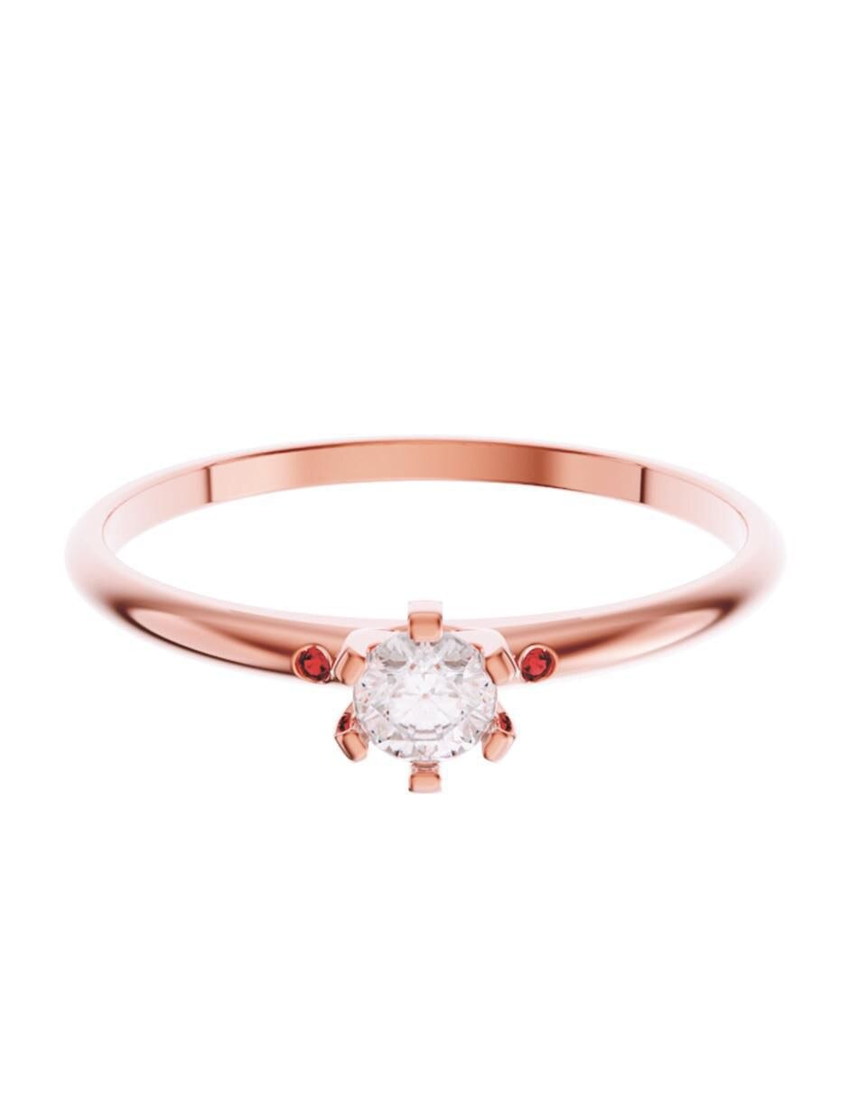 Anillo de compromiso de oro 10 k zirconia 1